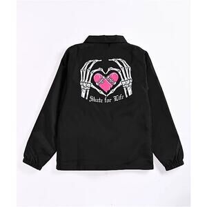 Zumiez Neon Riot Black Skate For Life Coaches Jacket Size Medium